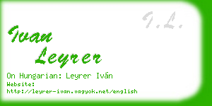 ivan leyrer business card